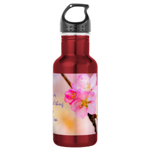 Botella De Agua Hermosas flores de cerezo de Sakura