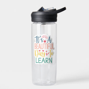 Botella De Agua Hermoso Día Para Aprender - Personalizado