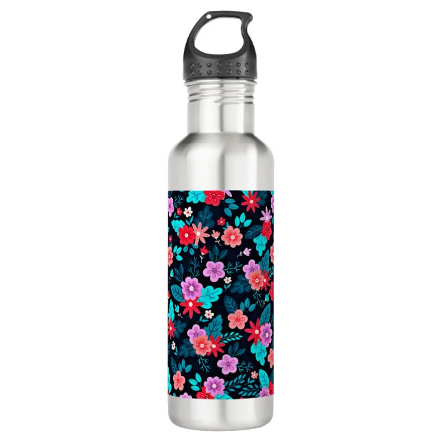 Botella De Agua Hermoso Ditsy Floral Background-56676 (Anverso)