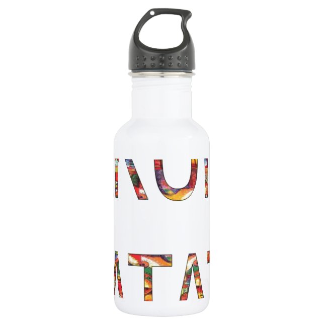Botella De Agua Hermoso personalizable de diseño de arte moderno (Anverso)