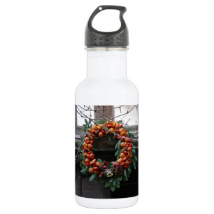 Botella De Agua ¡Hermoso! Wreath navidades - Foto profesional