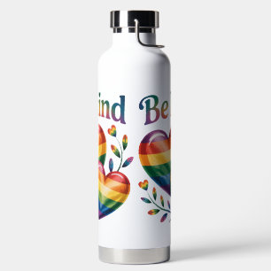 Botella De Agua Hermoso y elegante Ser amables bandera arco iris O
