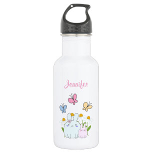 Botella De Agua Hermosos conejitos con martillos de primavera y ma