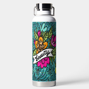 Botella De Agua Hermosura de Cojín con Flores