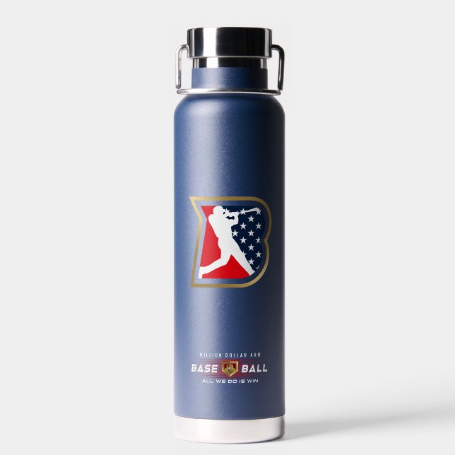 Botella De Agua Héroe de béisbol con brazo de millón de dólares | (Atrás)