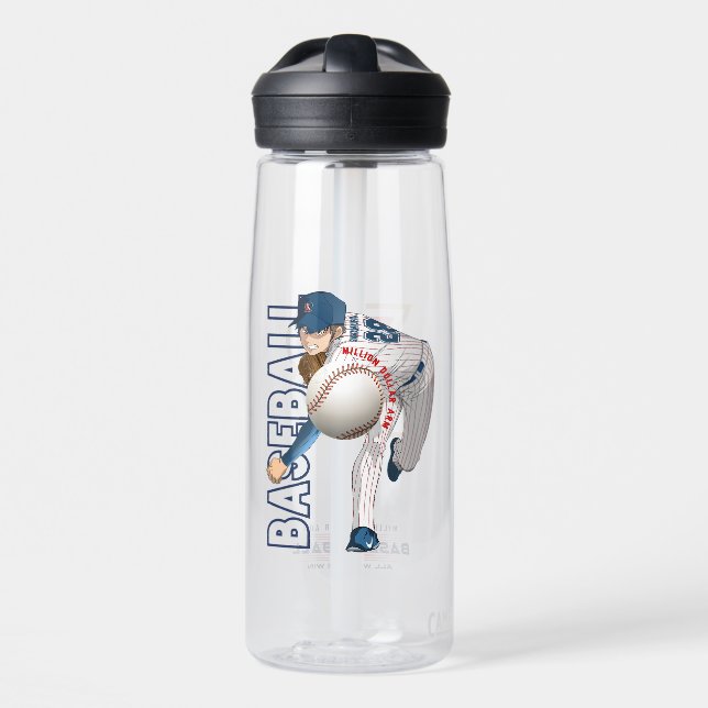 Botella De Agua Héroe de béisbol con Million Dollar Arm | 25oz (Delante)