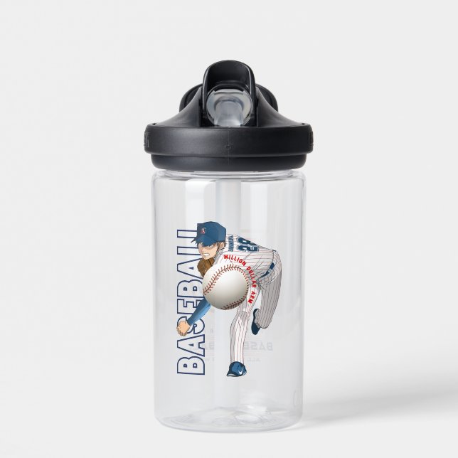 Botella De Agua Héroe de béisbol con Million Dollar Arm | Niños (Delante)