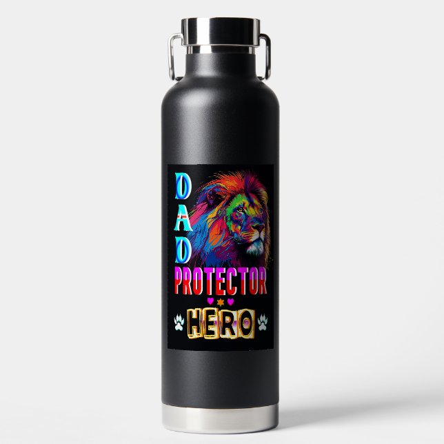 Botella De Agua Héroe del protector de papá (Delantero)