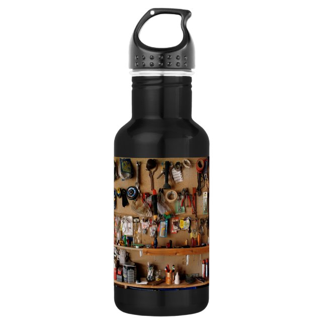 Botella De Agua Herramientas en la pared del taller (Anverso)
