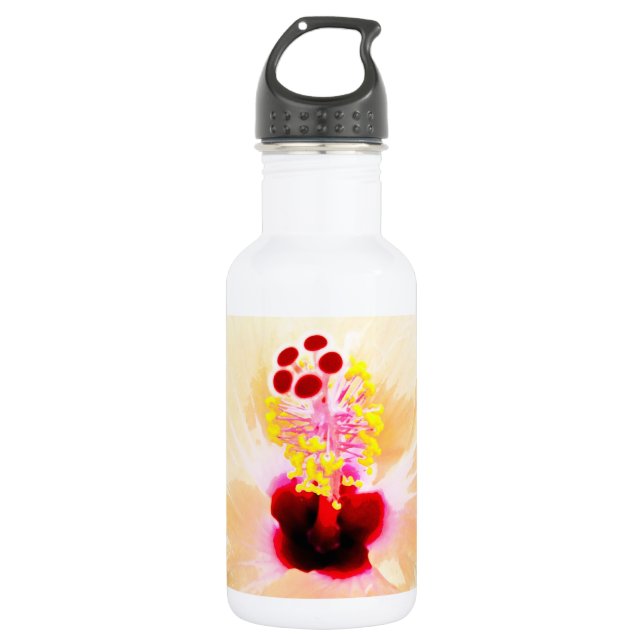 Botella De Agua Hibisco Rosa (Anverso)