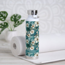 Hibisco Tropical Floral Teal