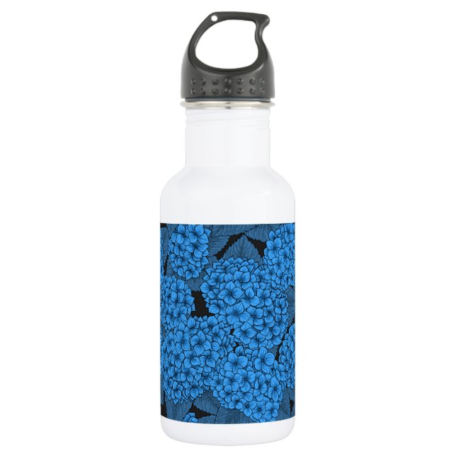 Botella De Agua Hidrangea azul (Anverso)