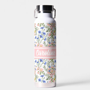 Botella De Agua Hidratación de Yoga de Flor Silvestre de Cabaña