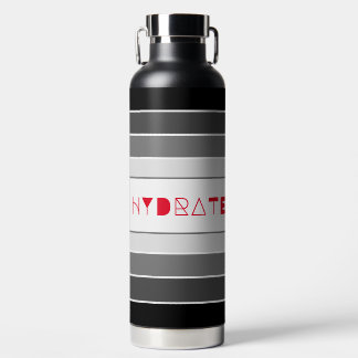 Botella De Agua HIDRATO moderno a rayas