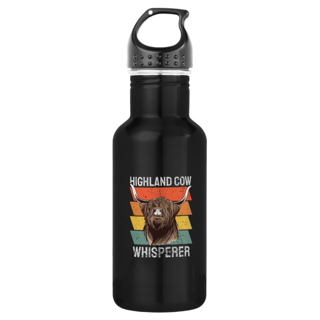 Botella De Agua Highland Cow Whisperer (Anverso)