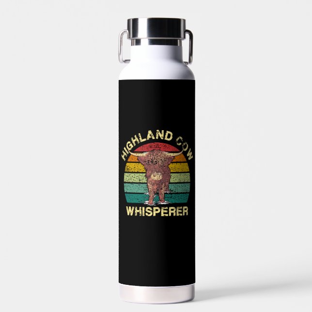 Botella De Agua Highland Cow Whisperer (Delantero)