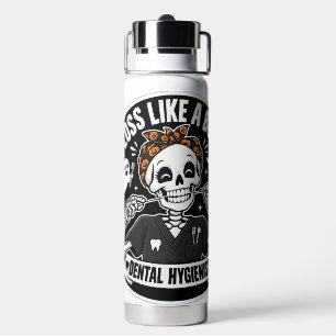 Botella De Agua Higienista Dental Esqueleto de Halloween