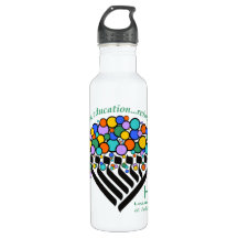 Hineni Learning Center Water Bottle - White