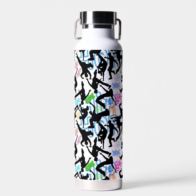 Botella De Agua HipHop 50 Patrón de baile (Delantero)