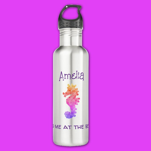 Botella De Agua Hipoahorse de arcoiris personalizado (Subido por el creador)