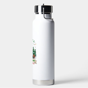 Botella De Agua Hipopótamo Navidad Hipopótamo Sombrero Santa Árbol