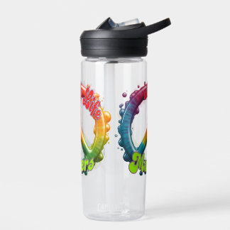 Botella De Agua Hippie Amor Paz La Vida Importa Personalizado