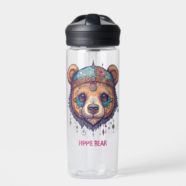 Botella De Agua Hippie Bear I (Delante)