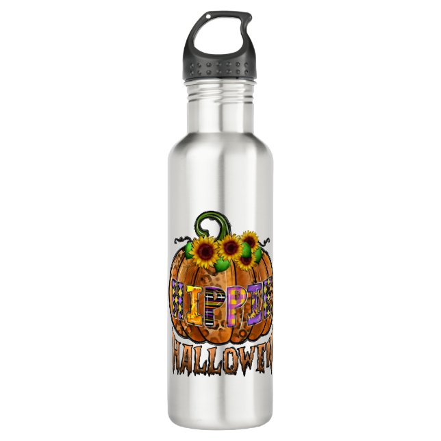 Botella De Agua Hippie Halloween (Anverso)