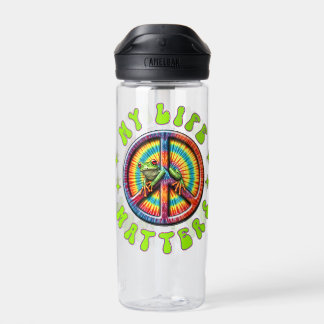Botella De Agua Hippie Love Peace Life Matters Custom