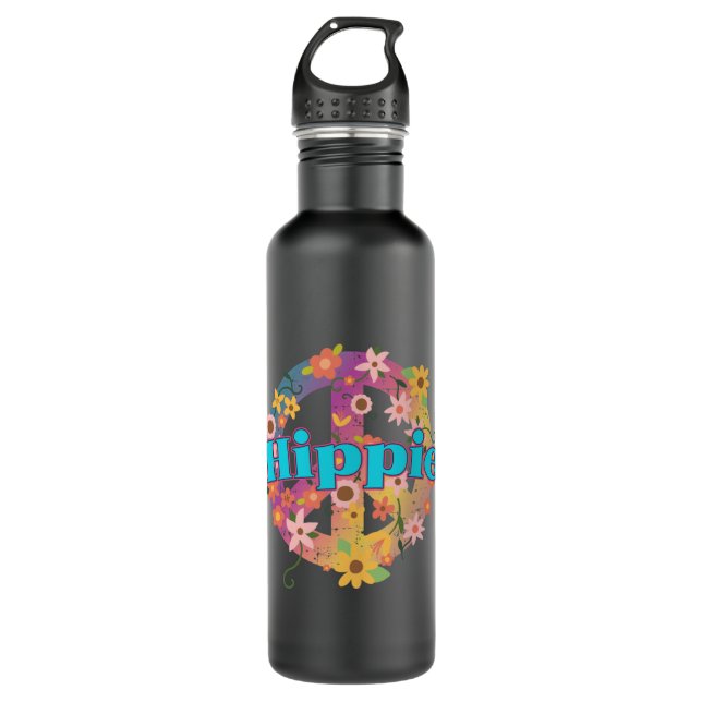 Botella De Agua Hippie Peace Namaste Hippies Peace (Anverso)