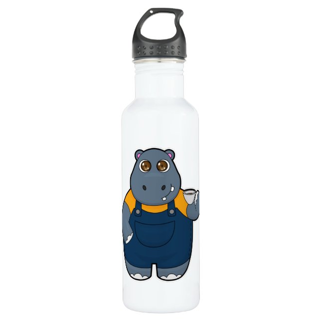Botella De Agua Hippo con Copa de Café (Anverso)