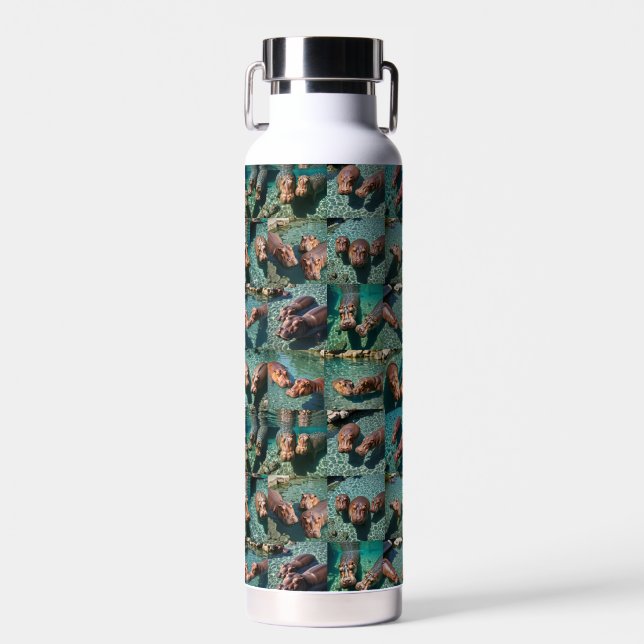 Botella De Agua Hippos en juego: Un paraíso de estanques (Delantero)