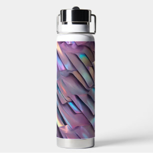 Botella De Agua Hiridiscente futurista/holográfico abstracto