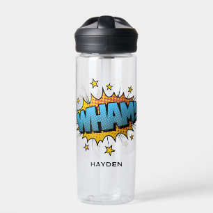 Botella De Agua Historieta Arte Burbuja Wham Personalizado