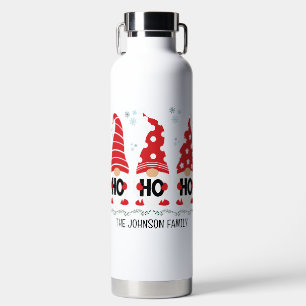 Botella De Agua HO HO HO Diseño de Gnome Cute Moderno Personaliz