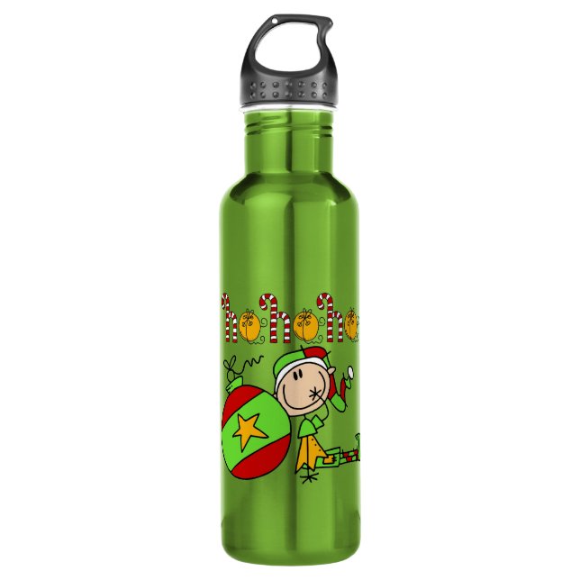 Botella De Agua Ho Ho Ho Holiday Elf (Anverso)