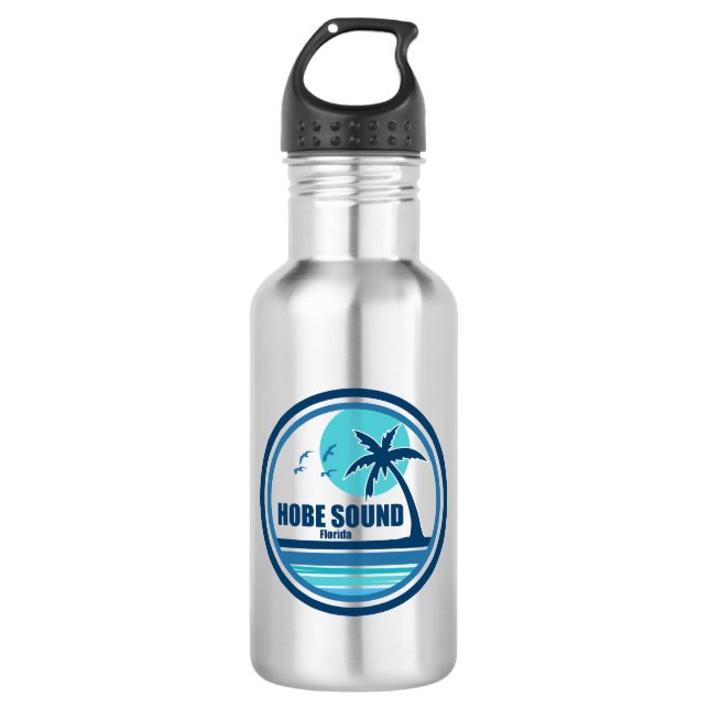Botella De Agua Hobe Sound Florida Palm Tree Birds (Anverso)
