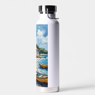 Botella De Agua hogares jamaicanos a la orilla del mar
