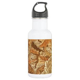 Botella De Agua Hojas de otoño Acanthus marrón de William Morris