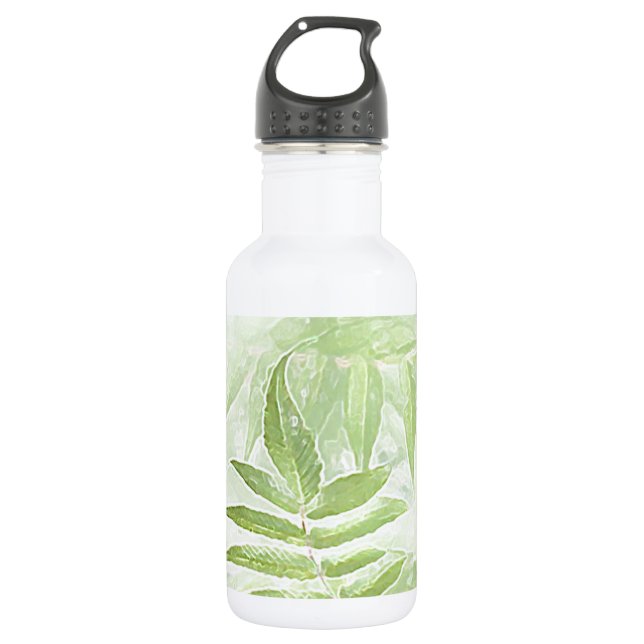 Botella De Agua Hojas de Spirea - Arte digital (Anverso)