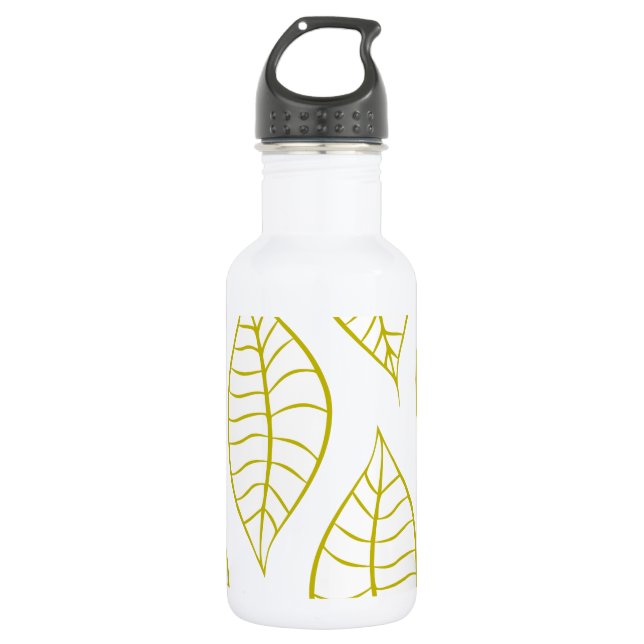 Botella De Agua Hojas en Citron (Anverso)
