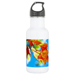 Botella De Agua Hojas que caen en otoño