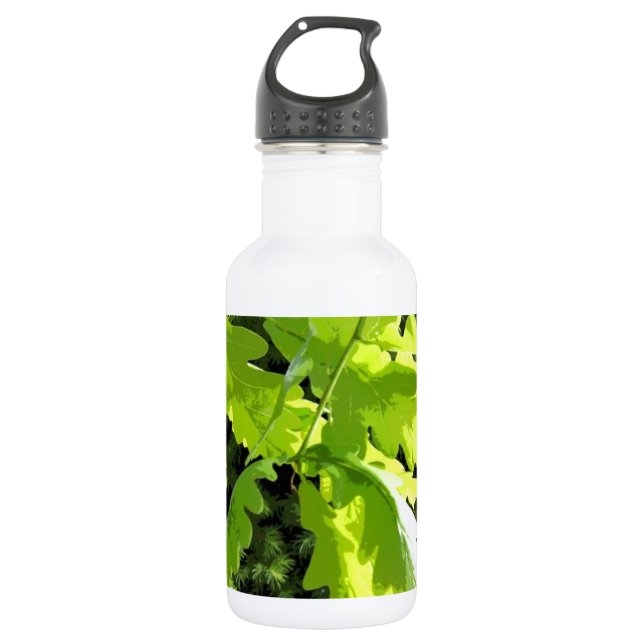 Botella De Agua Hojas verdes del roble (Anverso)