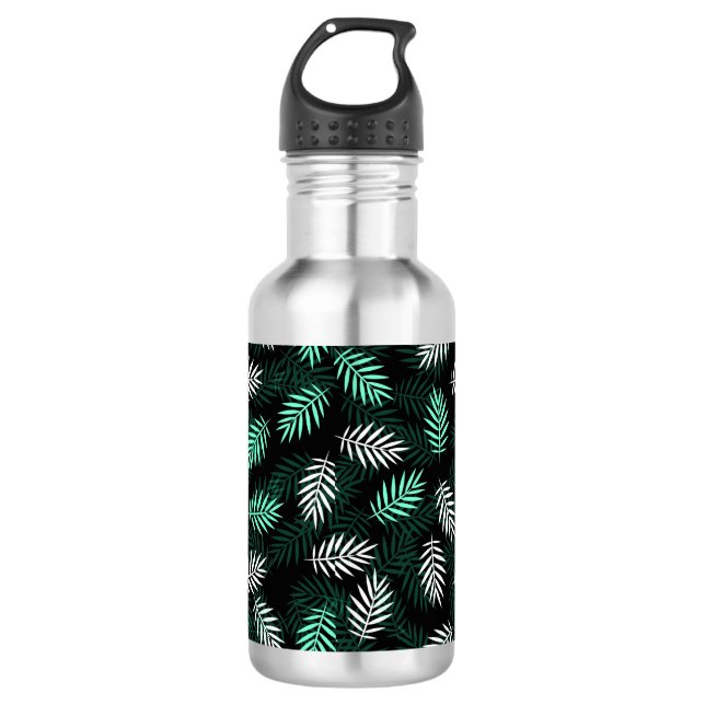 Botella De Agua Hojas verdes tropicales (Anverso)