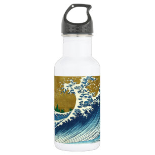 Botella De Agua Hokusai Big Wave Océano vintage de Japón