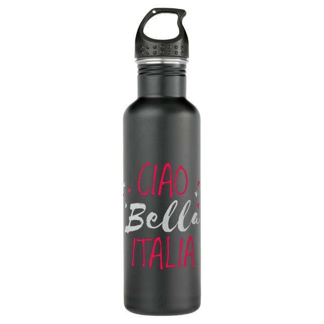 Botella De Agua Hola hermosa Italia (Anverso)
