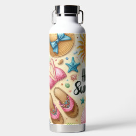BOTELLA DE AGUA HOLA TRAJE DE BAÑO DE VERANO CHANCLAS ESTRELLA DE 