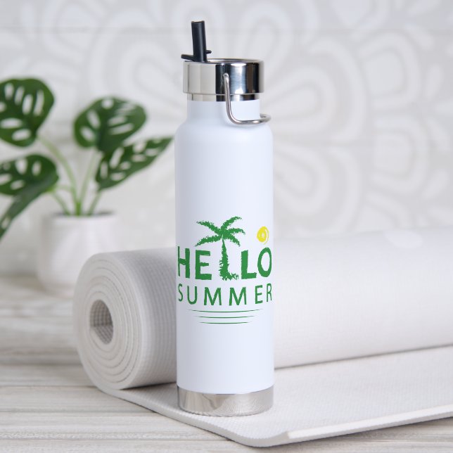 Botella De Agua Hola Verano (Yoga (girado))