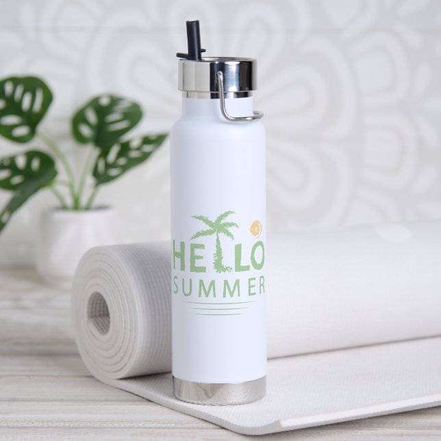 Botella De Agua Hola Verano (Yoga (girado))