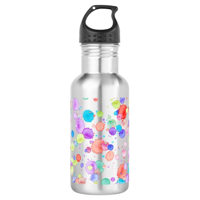 Botella De Agua holiES - Splatter multicolor 1 + tu trasero. (Anverso)